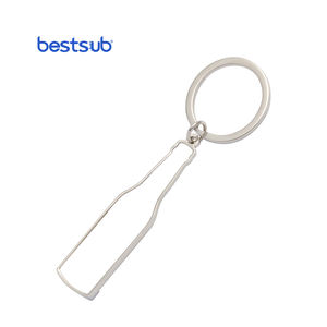 Vente en gros de cadeaux de Noël personnalisés par sublimation ouvre-bouteille porte-clés en forme de bière fête des pères - Product Image 3