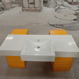 Comptoirs de salle de bain en quartz artificiel TMZ Stone ODM/OEM, design moderne beige 2005, résistants au feu et à l'eau, vente chaude - Product Image 5