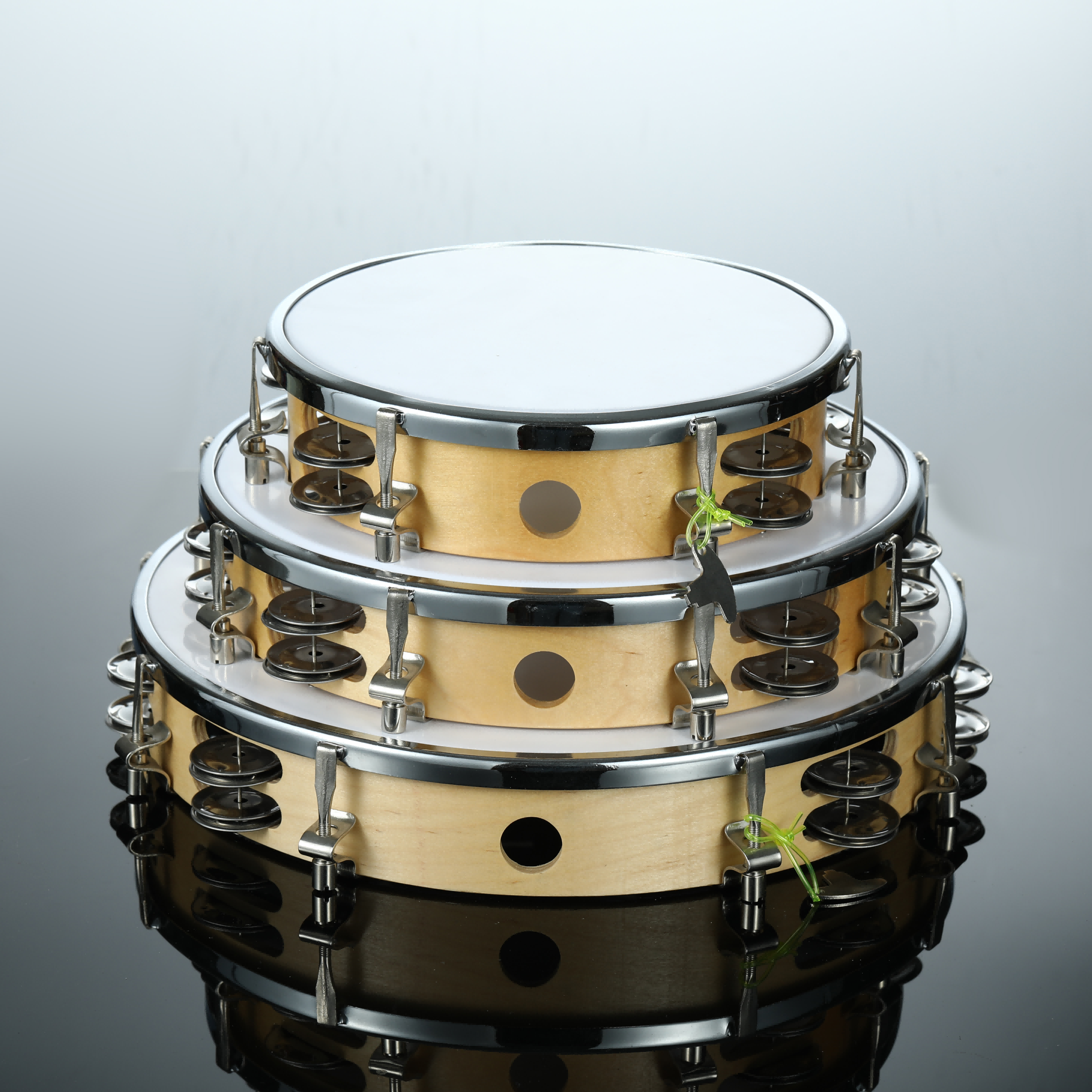 ⑫ふるりん 様 tambourine Custom Wooden Tambourine with Jingle Bells - Drum Enthusiasts
