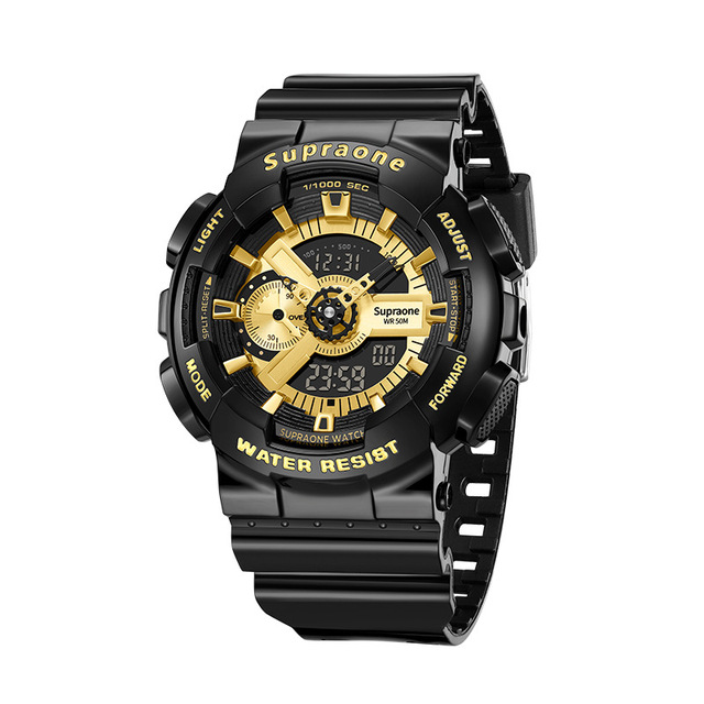 Cheap Price G Montre Wholesale Plastic Analog Digital Sports Watch Men Double Time Sport Waterproof Digital Watches Custom