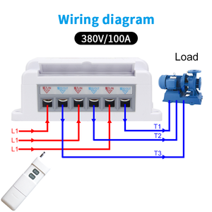 Công tắc điều khiển từ xa ba pha 380V 100A 5000m với kết nối <span class=keywords><strong>NFC</strong></span> bảo vệ mất pha cho động cơ máy bơm nước - Product Image 3