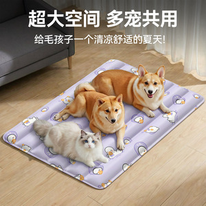 Tapis rafraîchissant pour animaux de compagnie, rectangle, imperméable, coussin de glace pour chat d'été QW1967 - Product Image 5