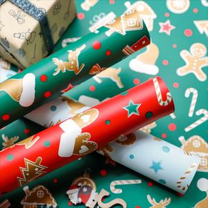 Papel de Regalo para Ramos de Flores con Diseño Navideño de 58*58cm, Papel de Envolver de Plástico Impermeable para Floristería, Novedad 2024 - Product Image 1