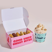 Boîtes en papier personnalisées pour emballer les aliments, boîtes à biscuits, boîtes à beignets, boîtes en papier faciles à plier pour pâtisseries, biscuits, gâteaux, en-cas