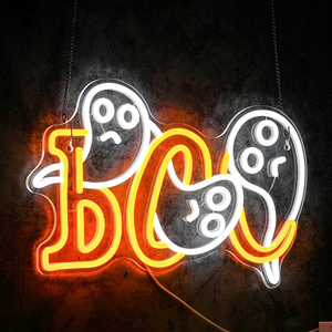 Luces LED de Neón de Halloween, Letrero de Calabaza Fantasma, Decoración para Fiestas, Luz Blanca Cálida Suave 2700K, IP54, Vida Útil de 30000 Horas - Product Image 2