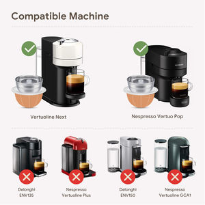 Juego de cápsulas recargables vacías, cápsula de café de acero inoxidable 304, compatible con <span class=keywords><strong>Vertuo</strong></span> <span class=keywords><strong>Next</strong></span>, máquina de café de cápsulas <span class=keywords><strong>Vertuo</strong></span> Pop - Product Image 5