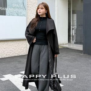 Pull col haut Happy Plus Modal N9419 pour femme grande taille, couleur noire classique, manches longues, pour l'automne et l'hiver - Product Image 4