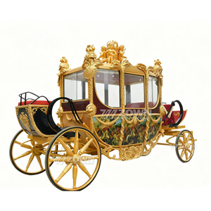 รถม้าไฟฟ้ารุ่นใหม่ปี 2026 ZOWN Royal Horse Carriage 4 ที่นั่ง รถแต่งงานสุดหรู แบตเตอรี่ 60V 80A ล้อแบบแข็ง สำหรับใช้ในสวนสาธารณะและสถานที่ท่องเที่ยว - Product Image 4
