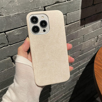 Coque de téléphone en denim de style streetwear, toucher peau, couleur unie, protection intégrale pour iPhone 16 15 14 13 Plus Pro Max