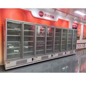 Exhibición de supermercado Congelador vertical Helado Exhibición vertical Congelador 770L Vitrina personalizada - Product Image 1