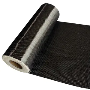 Ud Carbon Fabrics For Building Reinforcement 645g/m2 UD Carbon Fiber Fabric 100% Carbon Fabric Carbon Fiber Roll For Building Reinforcement