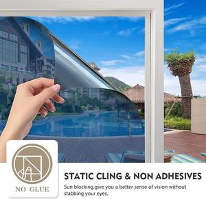 Autoadesiva unidirezionale <span class=keywords><strong>per</strong></span> la visione della <span class=keywords><strong>casa</strong></span> protezione solare pellicola di isolamento termico adesivo vetro finestra prospettiva edificio ombreggiatura pellicola - Product Image 4