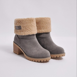 Wish2021 <span class=keywords><strong>Bottes</strong></span> d'hiver grande taille pour femmes, <span class=keywords><strong>bottes</strong></span> de neige à fourrure, bottines à double portée pour l'Europe, les États-Unis, nouveauté - Product Image 4