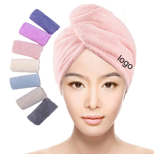 Échantillons gratuits <span class=keywords><strong>Serviette</strong></span> de toilette en microfibres à séchage rapide avec bandeau à cheveux style turban avec logo personnalisé - Product Image 1