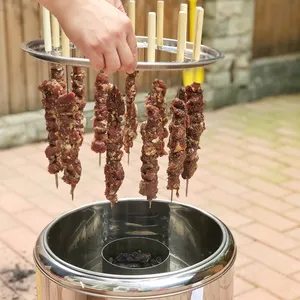 Grelha de churrasco, grelha de trança interna para uso ao ar livre sem fumo grelha de carvão