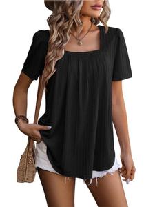 Camiseta de Verano de Manga Corta para Mujer, Venta al por Mayor de Fábrica, Bordado Vintage, Talla Grande, 100% Algodón, Largo Medio, para Actividades al Aire Libre - Product Image 3