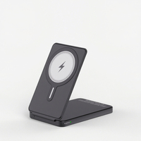 Nouveau design LOGO personnalisé Mini Size Mag Wireless Magnetic 5000mAh Power Bank Charge rapide Support pliable iPhone Safe