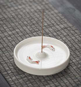 Plato de cerámica de pez Palo santo, placa de leña <span class=keywords><strong>peruana</strong></span>, soporte base, bandeja contenedora para bendición, relajación, meditación - Product Image 4