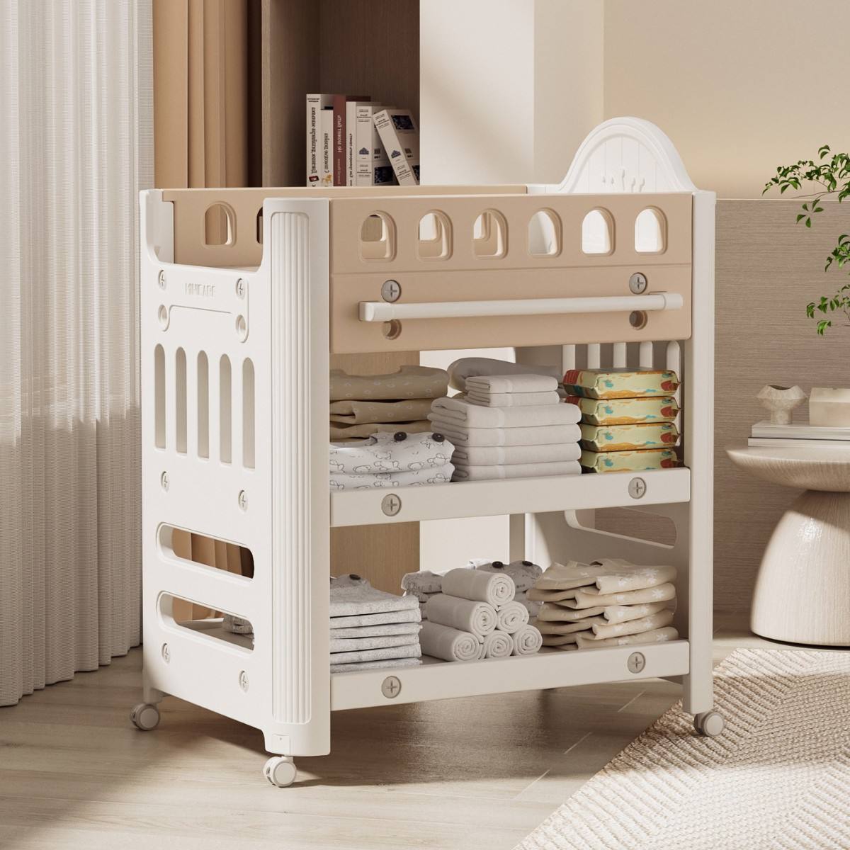 Table de soins marron (sans tiroirs)