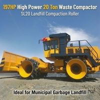 Compacteur de déchets SL20 de 20 tonnes, 147 kW, 197 CV, avec une forte capacité de montée