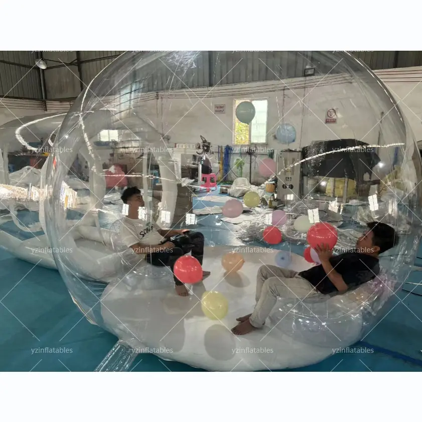 Balon pesta rumah raksasa bening tiup kristal kubah tenda gelembung untuk kipas kubah tiup tenda gelembung luar ruangan