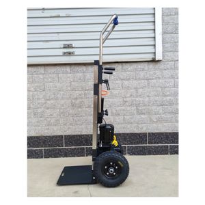 รถเข็นบันไดไฟฟ้าสำหรับปีนเขาแบบพกพาพับได้น้ำหนัก250กก. 400กก. แบตเตอรี่สี่ล้อสำหรับงานหนัก - Product Image 4