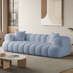 Cordero terciopelo algodón caramelo hogar minimalista sofá crema estilo tela sofá pequeño apartamento sala de estar - Product Image 1