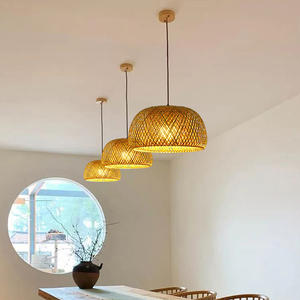 Luci pendenti in Rattan intrecciate in stile sud-est asiatico lampade a sospensione lampadario eleganti - Product Image 6