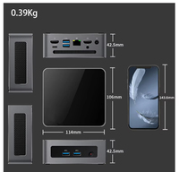 Mini PC NUC Intel I5 12450H Octa Core Berkualitas Tinggi Baru, RAM DDR4 8GB/16GB, SSD NVME 128GB/256GB/512GB, Win11pro