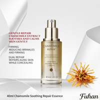 Sérum Visage Apaisant et Réparateur à la Camomille Bio et aux Herbes Naturelles, Extrait de Tremella et Ferment de Soja, Acide Folique, Hydratant et Nourrissant