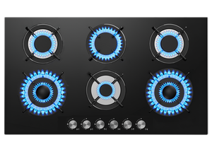 Placa de Gas Personalizada ALL de 900 mm con Seis Quemadores, Cocina de Gas, Estufa de Gas de 6 Hornillas al Por Mayor, Panel de Vidrio Cerámico Empotrable para Cocina - Product Image 2