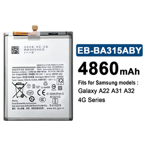Batteria di Ricambio per Telefono con Garanzia di 18 Mesi EB-BA315ABY 4860mAh per Samsung <span class=keywords><strong>Galaxy</strong></span> <span class=keywords><strong>A22</strong></span> A31 A32 4G - Product Image 1