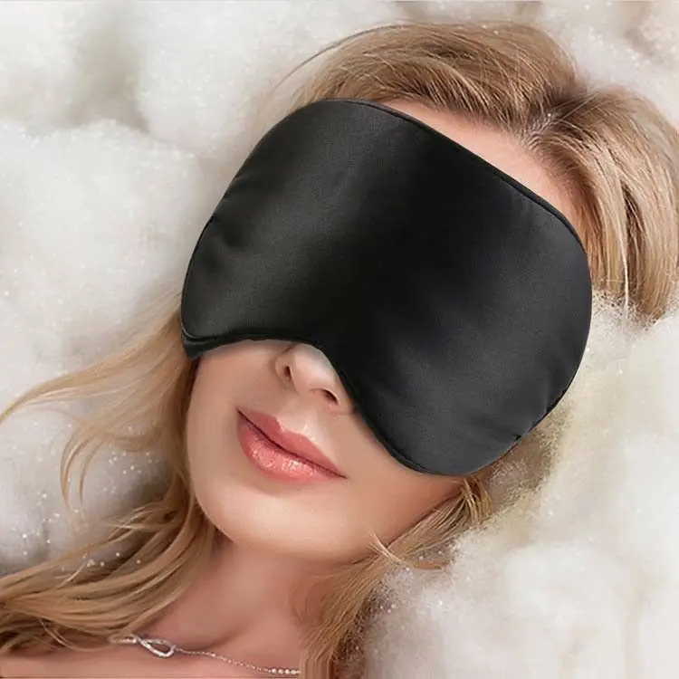 Düşük adedi OEM büyük boy eyemask uyku kadınlar erkekler için özel ipek göz maskesi