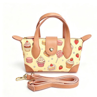 Sac à main en cuir PU imprimé OEM ODM, petit sac à bandoulière détachable, sac à bandoulière élégant et portable pour filles