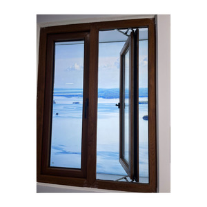 Puerta de ventana abatible con marco de aleación de aluminio para patio moderno francés, <span class=keywords><strong>vidrio</strong></span> templado de aleación recubierto de polvo clásico antiruido duradero - Product Image 4