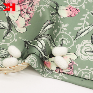 2021 새로운 디자인 사용자 정의 실크 새틴 재고 새틴 꽃 인쇄 패브릭 - Product Image 4