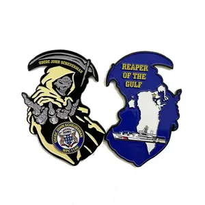 Bulk Personalized Challenge Coins Flat 2D Enamel Pin Gifts & Crafts Souvenir collection Navy Coins