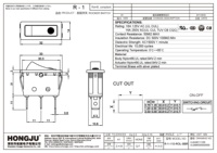 Interrupteur à bascule série R-1-110-ROL-BBR 16A 125VAC 250VAC 2 broches, fonction ON-OFF pour distributeur d'eau