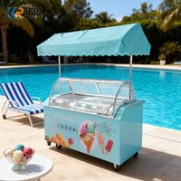 Premium Gelato-Wagen Smoothie-Eiswagen Eiscreme-Verkaufswagen Outdoor-Dessert-Wagen