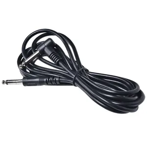 6.35mm Guitar Cable 3m Electric Patch Cord Guitar Amplifier Amp Guitar Cable With 2 Plugs Black