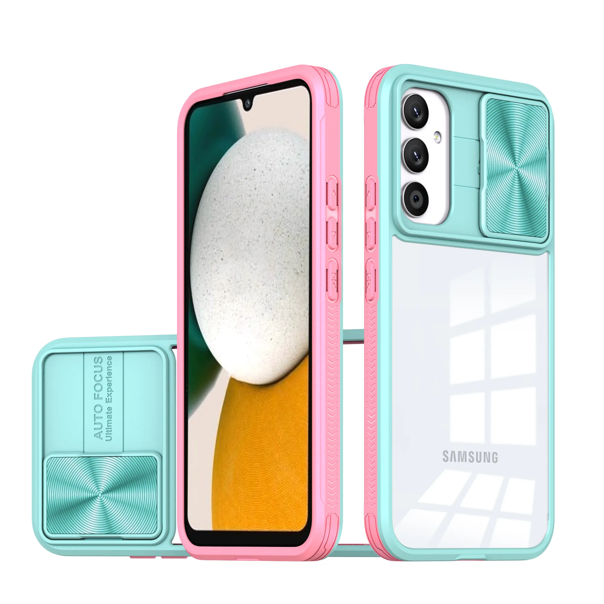 for Xiaomi Redmi A2 A2 Plus Case with Slide Lens Camera Cover Protection, Hard PC Back & Soft TPU Bumper