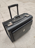 Valise de pilote professionnelle avec roulettes universelles, valise cabine étanche, logo personnalisé, bagage de pilote, utilisation pour les pilotes d'affaires