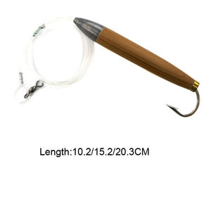 Bouchons de cèdre gréés de 4 "leurres de pêche à la traîne <span class=keywords><strong>au</strong></span> thon naturel - Product Image 2