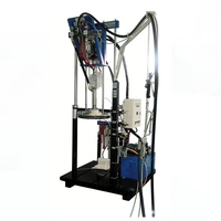 Machine d'application de mastic silicone polysulfure bicomposant pour revêtement de double vitrage