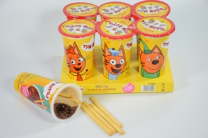 Trung Quốc Đồ Ăn Nhẹ Nhà Cung Cấp Thực Phẩm Bánh Kẹo OEM Hợp Chất Sô Cô La Tráng Ngón Tay Bánh Quy Trẻ Em Yêu Thích Sô Cô La Snack Cup - Product Image 4