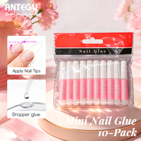 Colle à ongles super forte transparente en gros, adhésifs pour faux ongles, mini-bouteille économique, kit d'accessoires pour pose d'ongles à presser