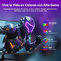 Moniteur de jeu incurvé R&E 27 pouces 1500R FHD 240Hz IPS Ultra Mince Sans Cadre Anti-Reflet FreeSync 120% sRGB pour la maison/le bureau