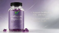 Collagène en peptides OEM, 60 gommes, favorise la santé des cheveux, de la peau et des ongles