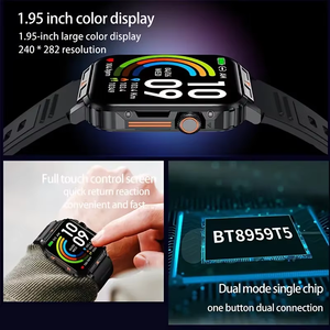 สมาร์ทวอทช์ L81 หน้าจอสัมผัส HD ขนาด 1.95 นิ้ว สำหรับผู้ชายและผู้หญิง - ผู้ช่วยเสียง AI, ตรวจวัดอัตราการเต้นของหัวใจ/การนอนหลับ, ใช้งานร่วมกับ Android และ IOS - Product Image 2