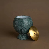 Porte-bâton d'encens en travertin beige Mabkhar Design arabe Brûleurs d'encens Bukhoor Oud Brûleur de bakhoor en marbre et pierre